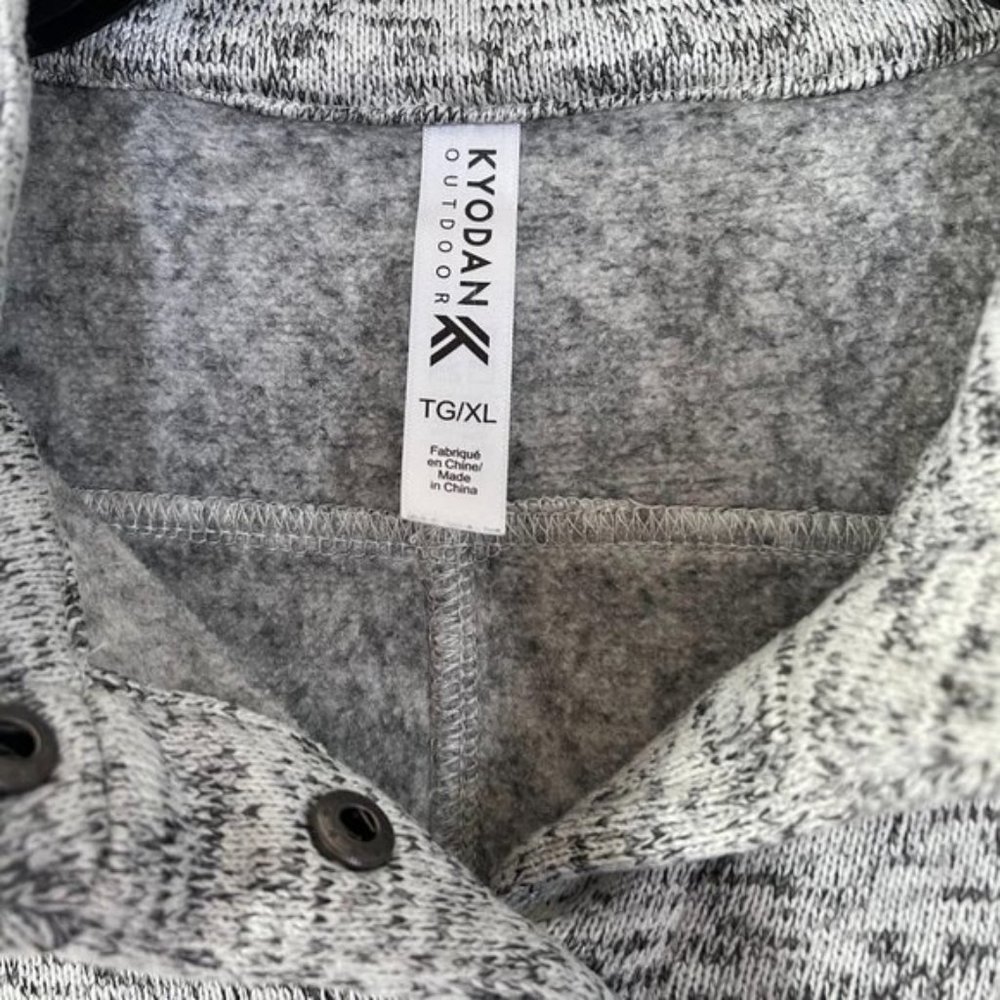 Kyodan Gray Marl Snap Pullover - image 4